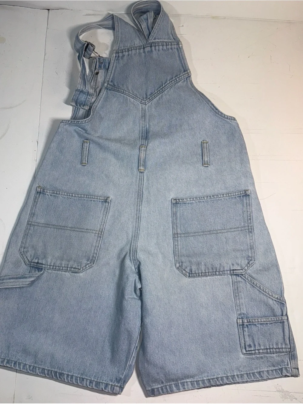 Jerry Leigh Blue Denim Women's Short Overalls with Character Embroidery